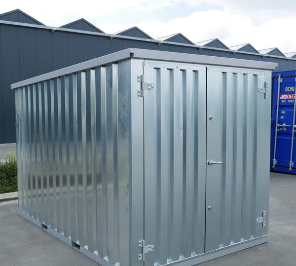 Antraciet demontabele container 3 x 2 meter met dubbele deur korte zijde - Afbeelding 3