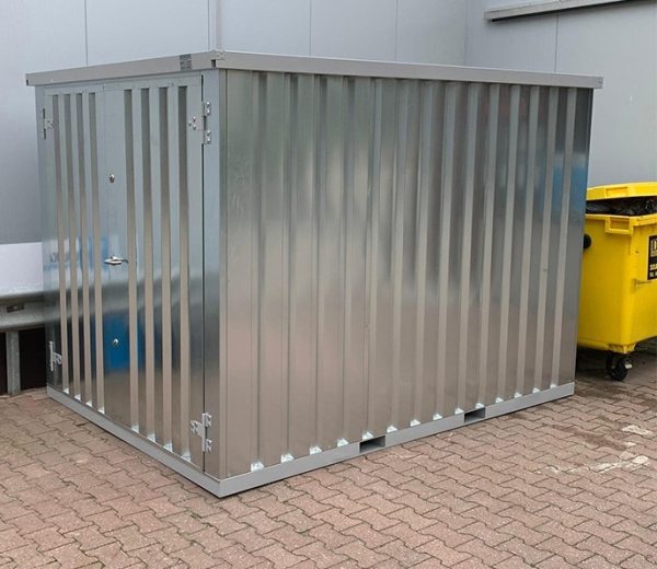 Antraciet demontabele container 3 x 2 meter met dubbele deur korte zijde - Afbeelding 4