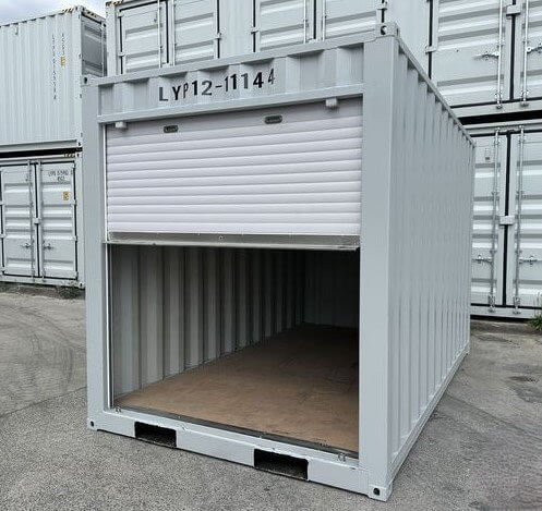 12ft opslagcontainer met vorkzakken en oproldeur - Afbeelding 7