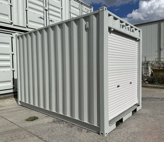 12ft opslagcontainer met vorkzakken en oproldeur - Afbeelding 8