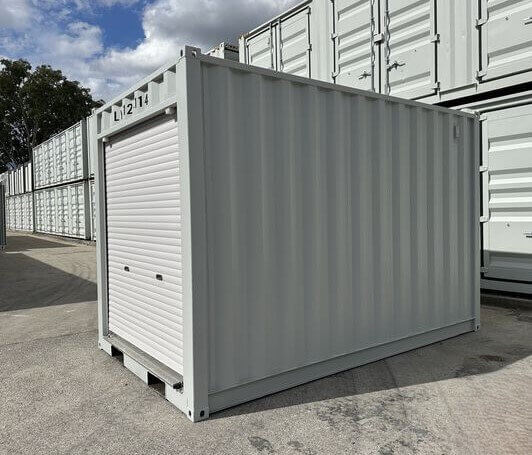 12ft opslagcontainer met vorkzakken en oproldeur - Afbeelding 2