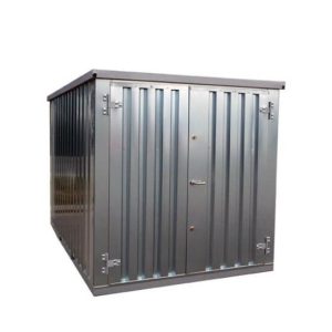 Antraciet demontabele container 3 x 2 meter met dubbele deur korte zijde